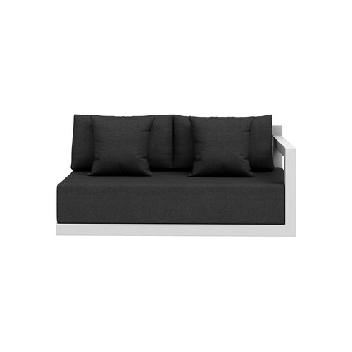 White Frame / Grey Fabric Ibis 2.0 Oversized Outdoor Left Sofa