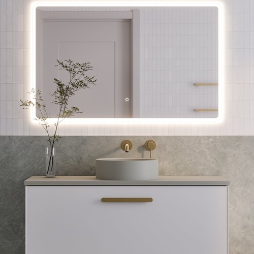 Matte White Lineare 1200 Axel Single Drawer Vanity