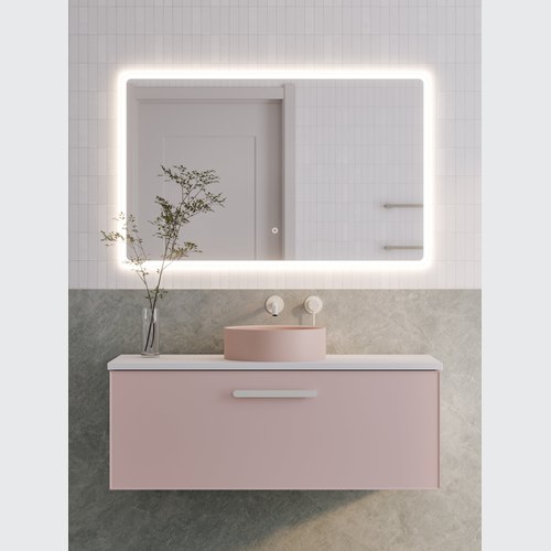 Pink Lineare 1200 Axel Single Drawer Vanity