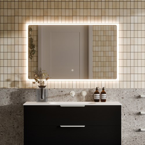 Matte Black Lineare 1200 Orchard Double Drawer Vanity