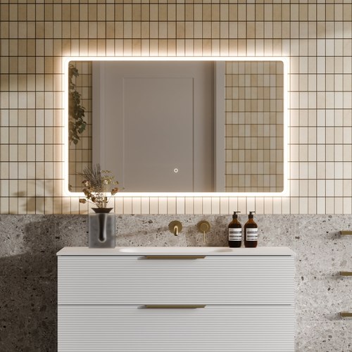 Matte White Lineare 1200 Orchard Double Drawer Vanity