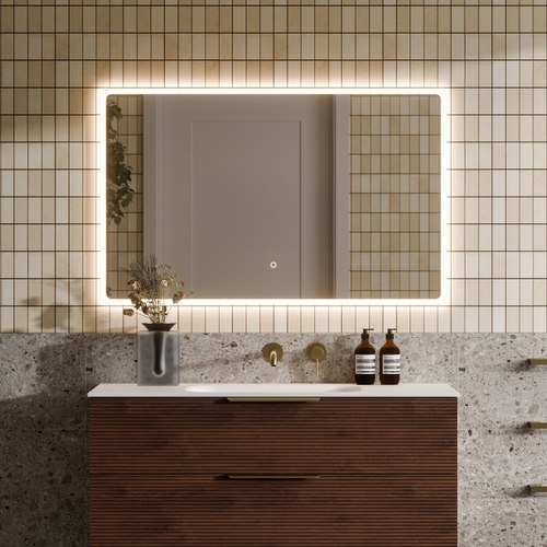 Walnut Lineare 1200 Orchard Double Drawer Vanity