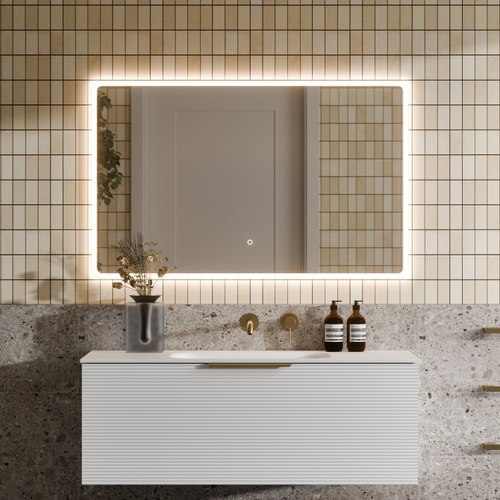 Matte White Lineare 1200 Orchard Single Drawer Vanity