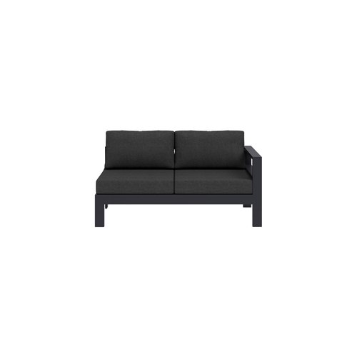 Charcoal Grey Sandpiper 2.0 Outdoor Sectional Left Arm Loveseat