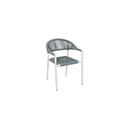 White Magpie Aluminium And Rope Dining Chair