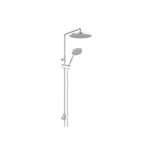 Chrome Glide Rainboost Twin Rail Shower