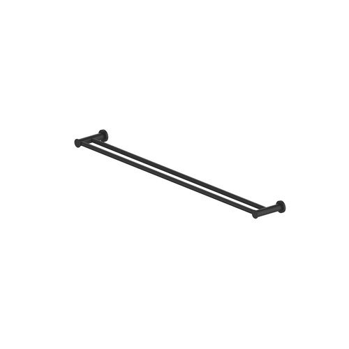 PVD Matte Black Reason Double Towel Rail