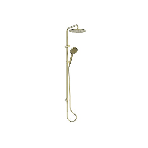 PVD Brushed Brass Rocco Twin Rail Shower