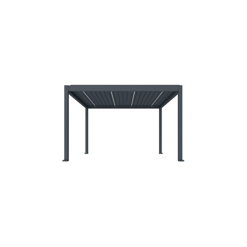 Charcoal Caribbean Motorised Freestanding Louvre Roof Aluminium Pergola