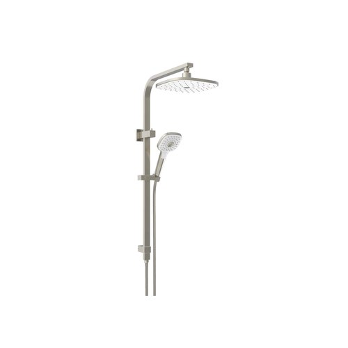 PVD Brushed Nickel Corban Twin Rail Shower