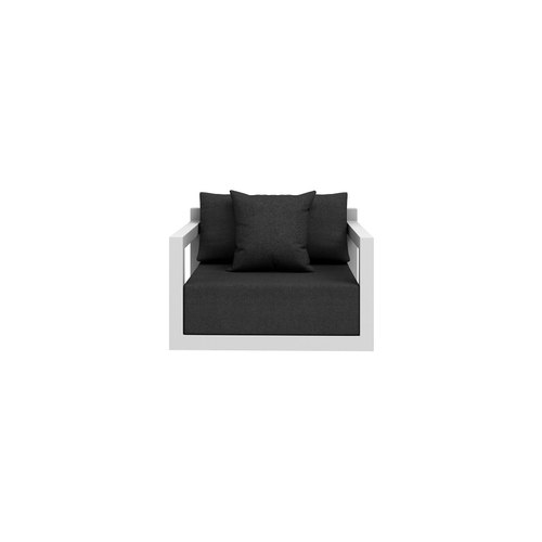 White Frame / Grey Fabric Ibis 2.0 Outdoor Armchair