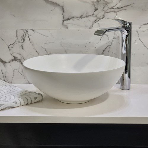 Matte White Code Pure Arc Ceramic Basin 400Mm Range