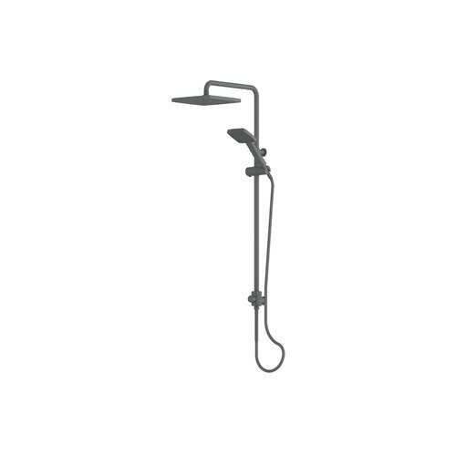 PVD Gunmetal Glide Syntra Rainboost Twin Rail Shower