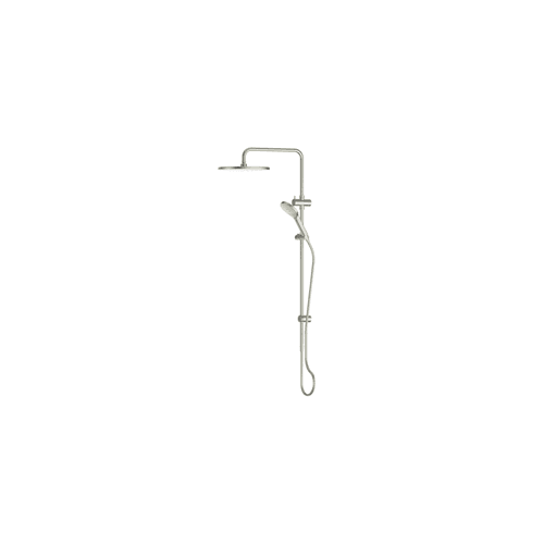 PVD Brushed Nickel Ashmore Bubblejet Twin Rail Shower