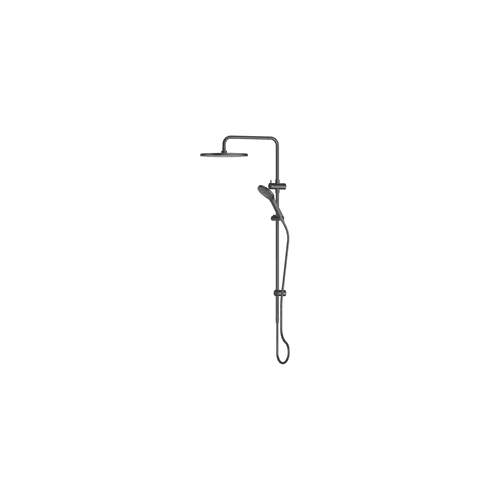PVD Gunmetal Ashmore Bubblejet Twin Rail Shower