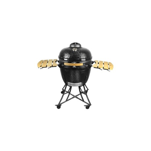 Black 24-Inch Kamado Ceramic Charcoal Grill