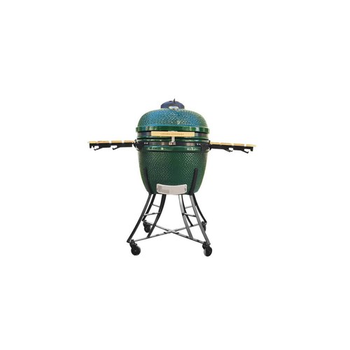 Green 24-Inch Kamado Ceramic Charcoal Grill