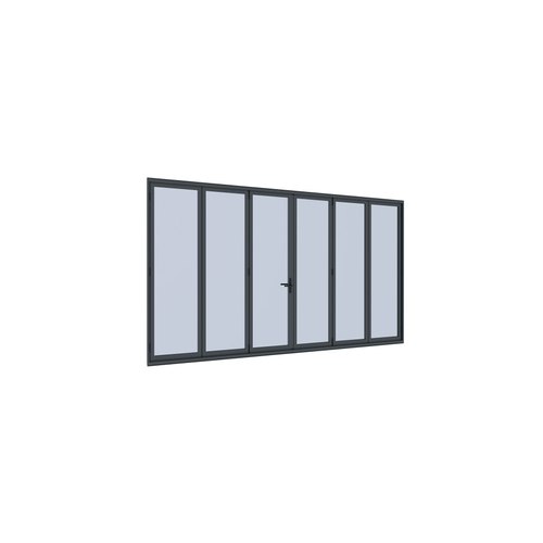 Charcoal Bifold Glass Door For Caribbean Freestanding Pergola