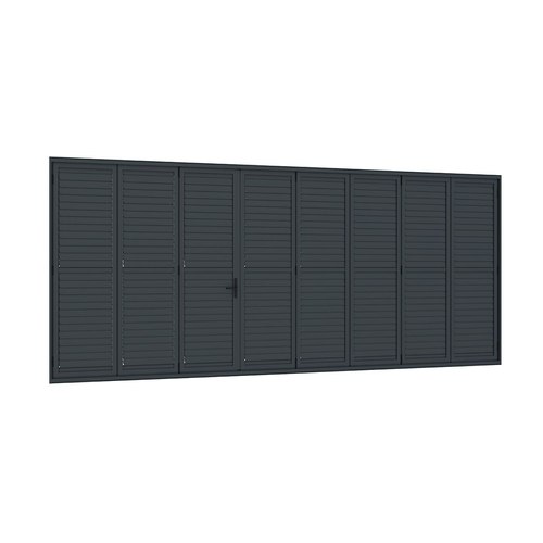 White Bifold Shutter Wall For Caribbean Freestanding Pergola
