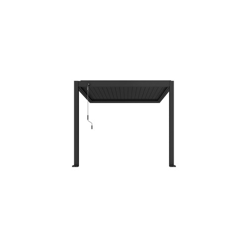 Black Caspian Manual Wall Mounted Louvre Roof