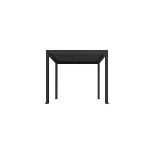 Black Caspian Motorised Freestanding Louvre Roof Aluminium Pergola