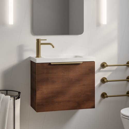 Walnut Lineare Pillar 550 Vanity
