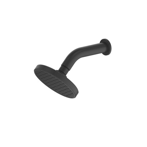 Matte Black Glide Rainboost Small Shower Rose With Arm