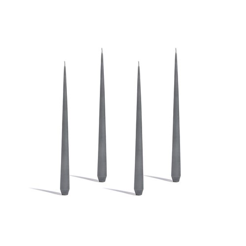 Light Grey Tapered Candles