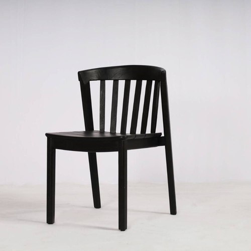 Black Solo Teak Dining Chair