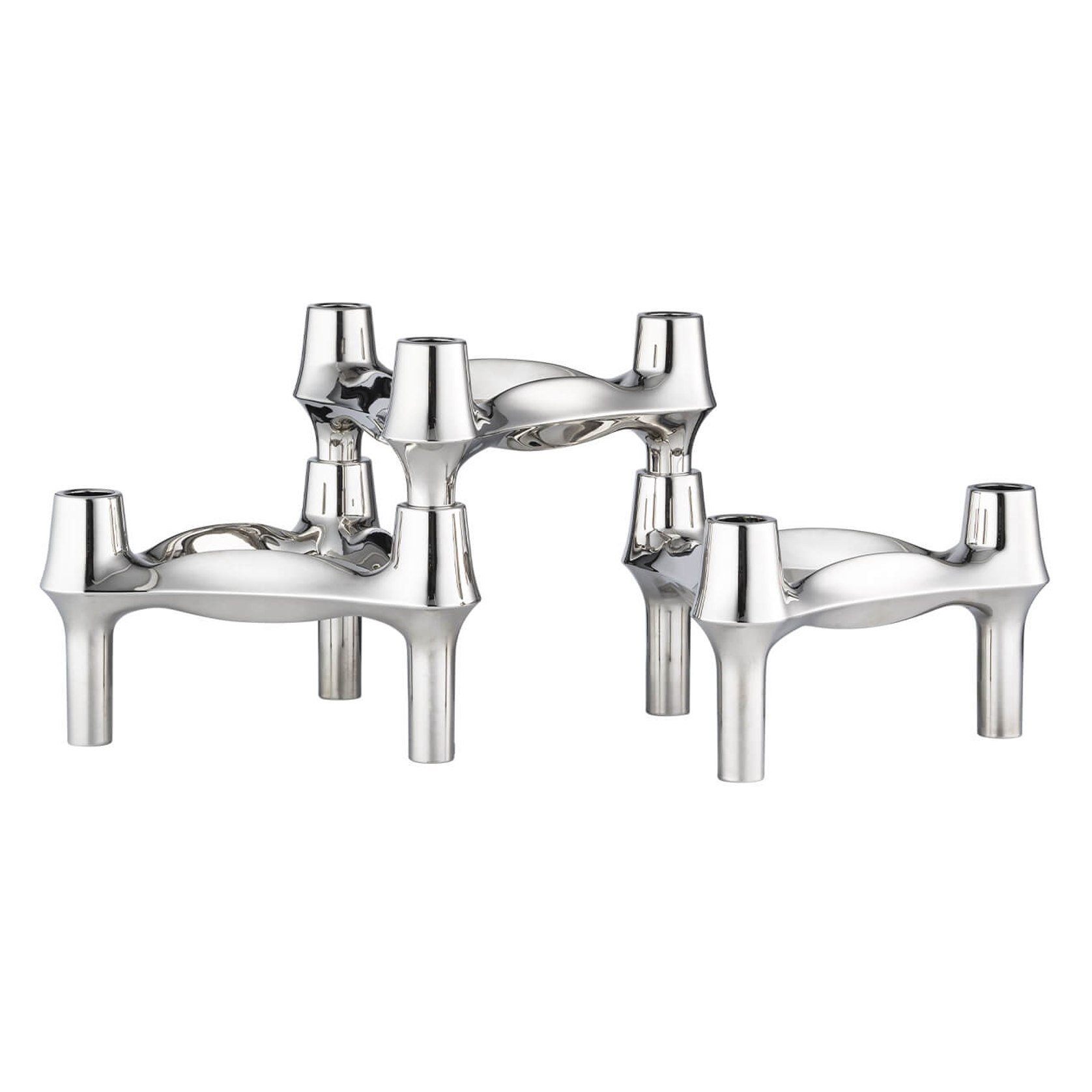 Stoff Nagel BMF Candle Holders Chrome 3 Pack ArchiPro NZ