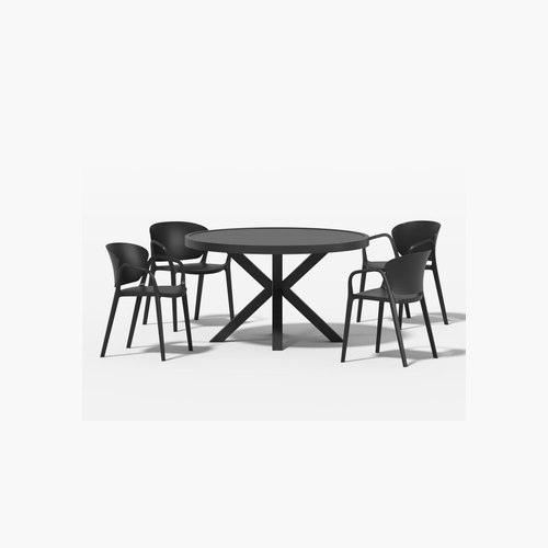 Grey Dipper Table With Andi Chairs 5-Piece Outdoor Dining Set