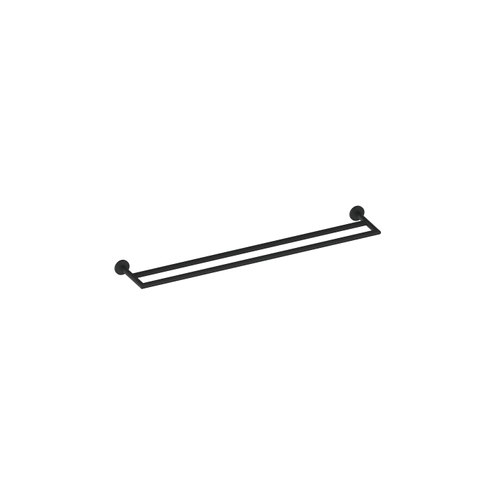 PVD Matte Black Zola Double Towel Rail 600mm