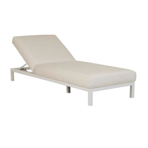 Canvas/White Aruba Rounded Sunbed