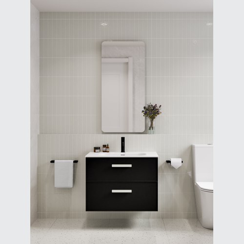 Matte Black Lineare 750 Axel 2 Drawer Vanity
