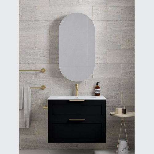 Matte Black Lineare 750 Loft 2 Drawer Vanity