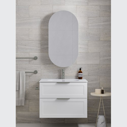 Matte White Lineare 750 Loft 2 Drawer Vanity