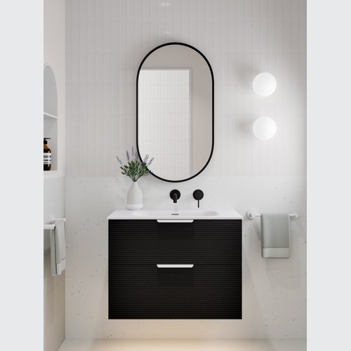 Matte Black Lineare 750 Orchard 2 Drawer Vanity