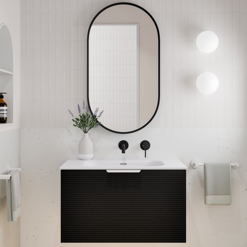 Matte Black Lineare 750 Orchard Single Drawer Vanity