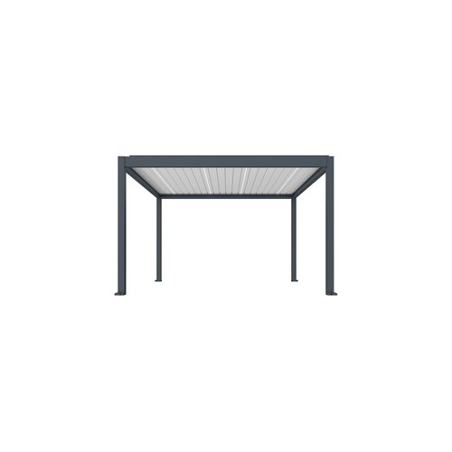 Charcoal / White Caribbean Motorised Freestanding Louvre Roof Aluminium Pergola