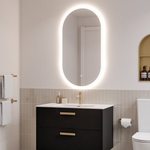 Matte Black Lineare 900 Axel 2 Drawer Vanity