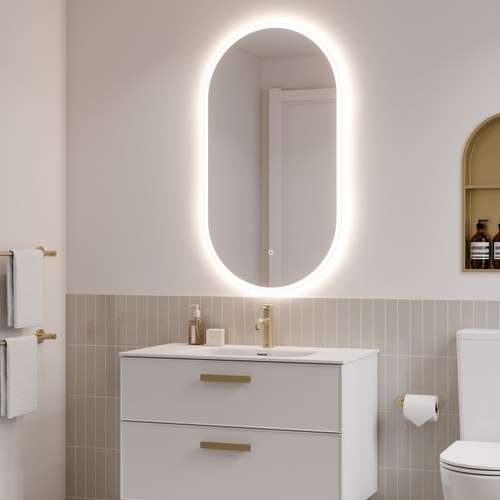 Matte White Lineare 900 Axel 2 Drawer Vanity