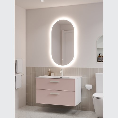 Pink Lineare 900 Axel 2 Drawer Vanity