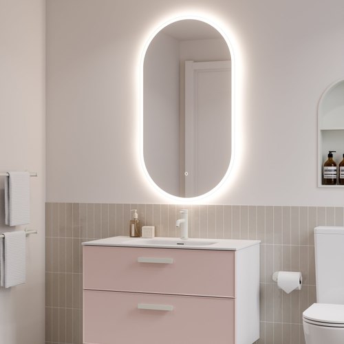 Pink Lineare 900 Axel 2 Drawer Vanity