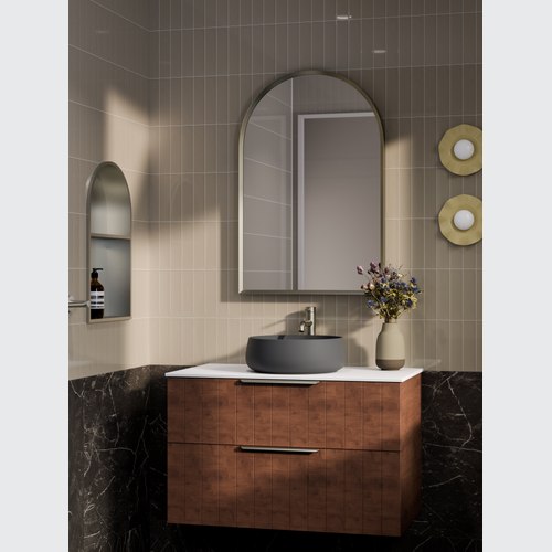 Walnut Lineare 900 Coastal 2 Drawer Vanity