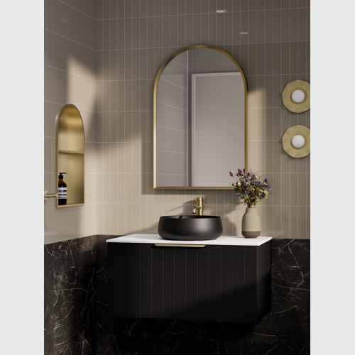 Matte Black Lineare 900 Coastal Single Drawer Vanity