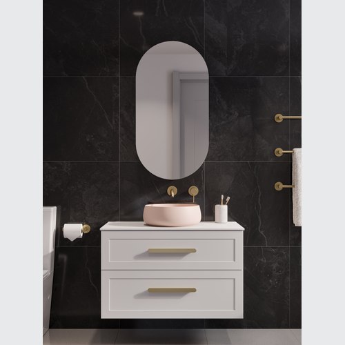 Matte White Lineare 900 Loft 2 Drawer Vanity