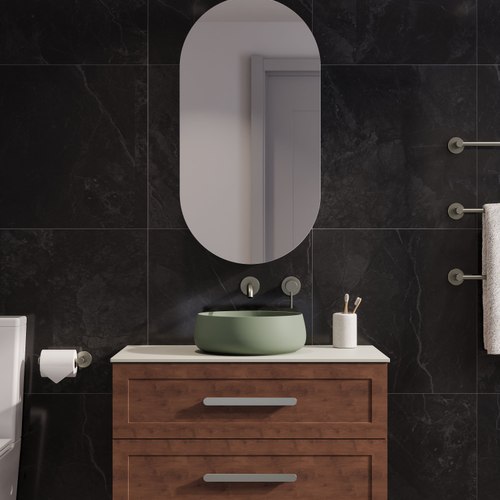 Walnut Lineare 900 Loft 2 Drawer Vanity