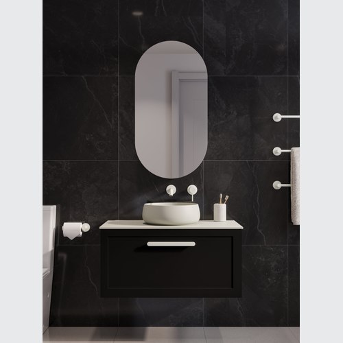 Matte Black Lineare 900 Loft Single Drawer Vanity