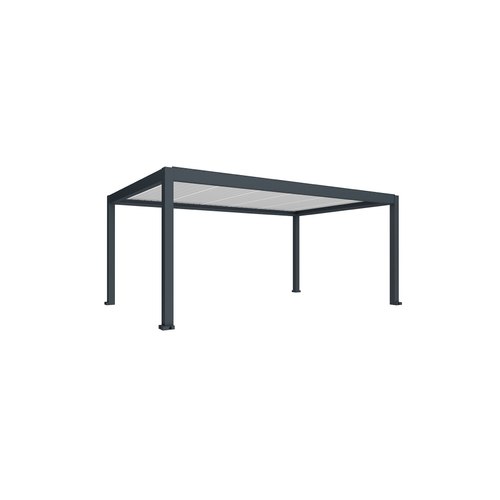 Charcoal / White Tasman Motorised Freestanding Louvre Roof