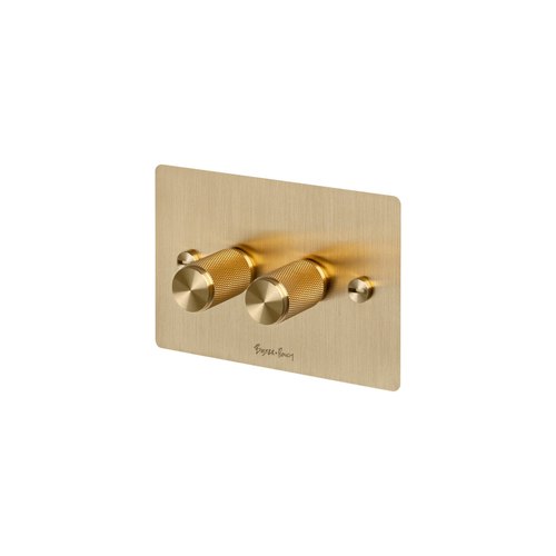 Brass 2 Gang Dimmer